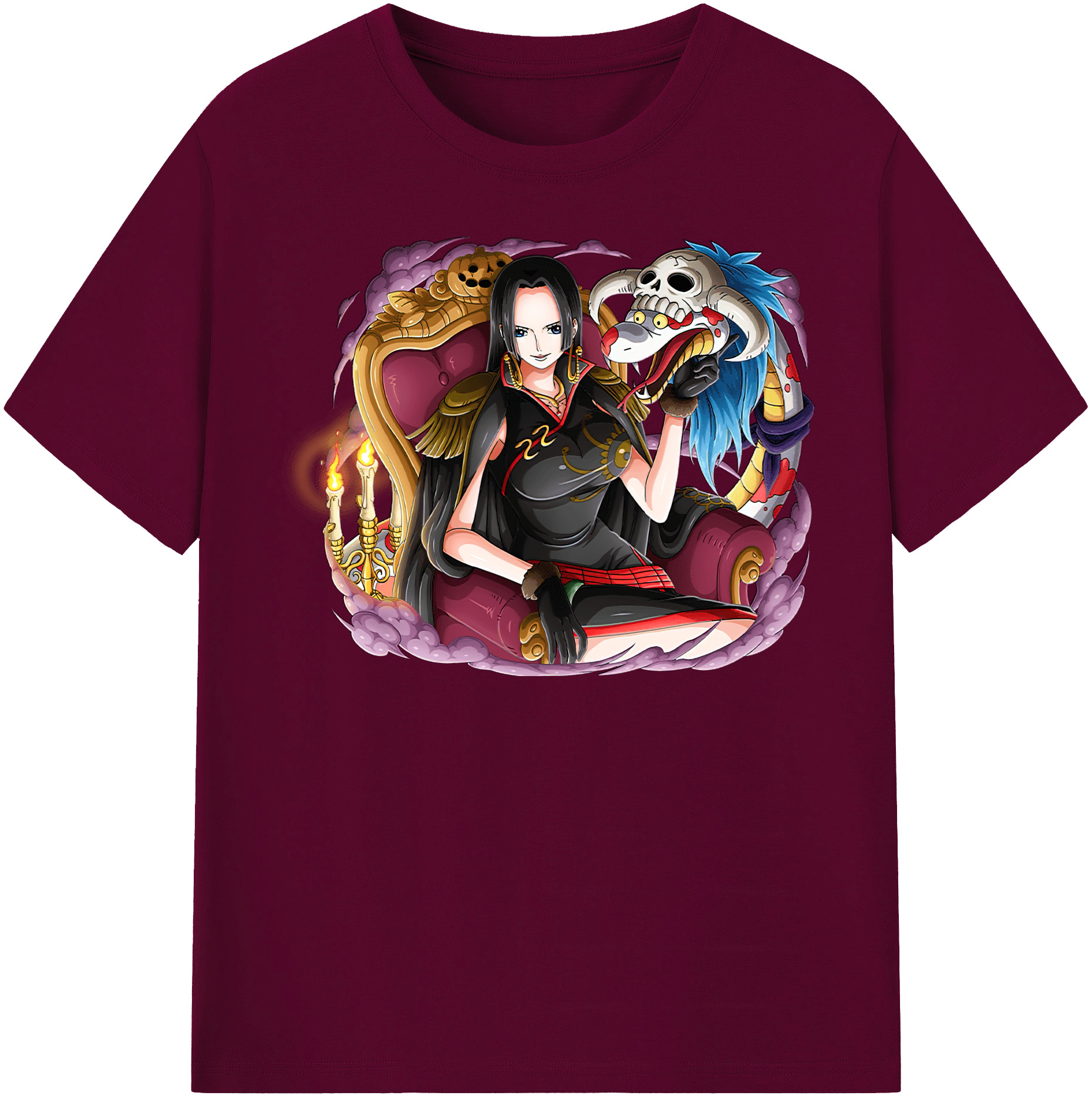 ワンピース ボア・ハンコック ONE PIECE Boa·Hancock レディースカジュアルプリントTシャツ（綿100％）